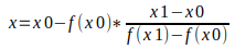 Secant equation rearranged.